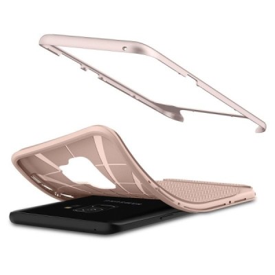 „Spigen“ Neo Hybrid sustiprintos apsaugos Samsung Galaxy S9 (G960) rožinis kieto silikono (TPU) ir plastiko dėklas / Priedai.lt