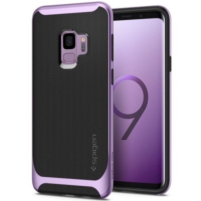 „Spigen“ Neo Hybrid sustiprintos apsaugos Samsung Galaxy S9 (G960) violetinis kieto silikono (TPU) ir plastiko dėklas / Priedai.