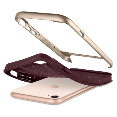 „Spigen“ Neo Hybrid Herringbone sustiprintos apsaugos Apple iPhone 7 (iPhone 8) bordo kieto silikono (TPU) ir plastiko dėklas / 