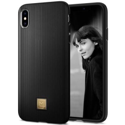 „Spigen“ La Manon Classy Apple iPhone X (iPhone Xs) juodas kieto silikono dėklas / Priedai.lt
