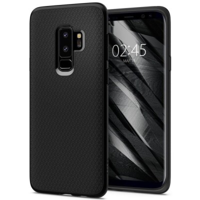„Spigen“ Liquid Air Samsung Galaxy S9+ (G965) juodas kieto silikono dėklas / Priedai.lt