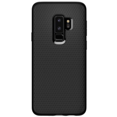 „Spigen“ Liquid Air Samsung Galaxy S9+ (G965) juodas kieto silikono dėklas / Priedai.lt