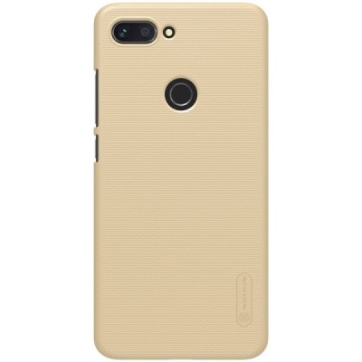 Xiaomi Mi 8 Lite Nillkin Frosted Shield auksinis plastikinis dėklas / Priedai.lt