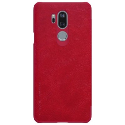 Prabangus „Nillkin“ Qin serijos raudonas odinis atverčiamas LG G7 ThinQ dėklas / Priedai.lt