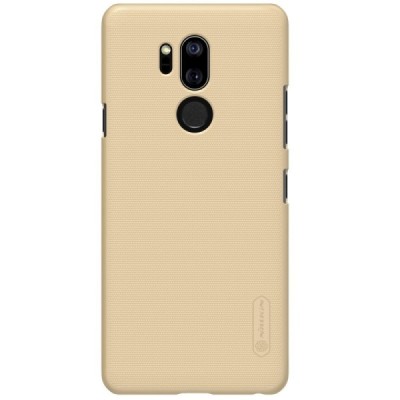 LG G7 ThinQ Nillkin Frosted Shield auksinis plastikinis dėklas + apsauginė ekrano plėvelė / Priedai.lt