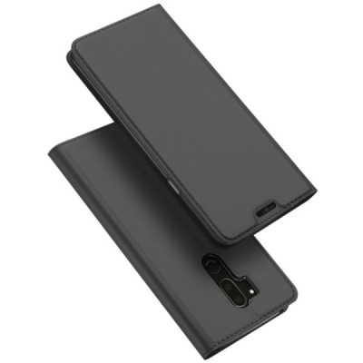 „Dux Ducis“ Skin serijos LG G7 ThinQ juodas odinis atverčiamas dėklas / Priedai.lt