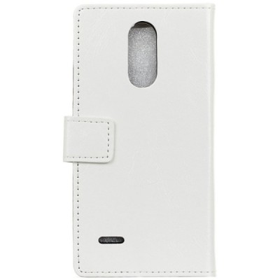 LG K11 2018 (X410EO) atverčiamas baltas odinis dėklas - piniginė / Priedai.lt