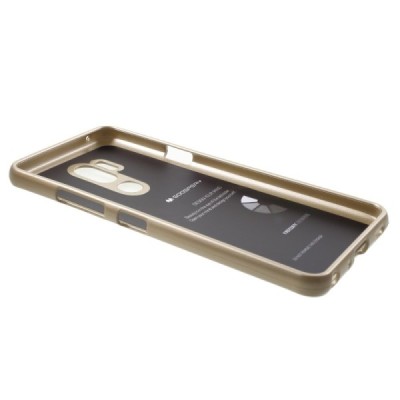 LG G7 ThinQ auksinis Mercury kieto silikono (TPU) dėklas / Priedai.lt
