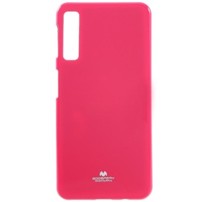 Samsung Galaxy A7 2018 (A750) Mercury tamsiai rožinis kieto silikono (TPU) dėklas / Priedai.lt