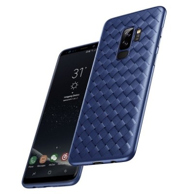 „Baseus“ Weaving Samsung Galaxy S9 (G960) mėlynas kieto silikono dėklas / Priedai.lt