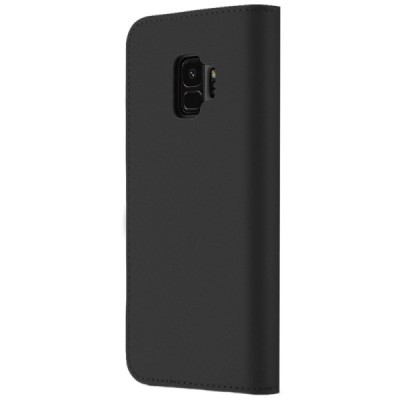 „Dux Ducis“ Wish serijos Samsung Galaxy S9 (G960) juodas odinis atverčiamas dėklas / Priedai.lt