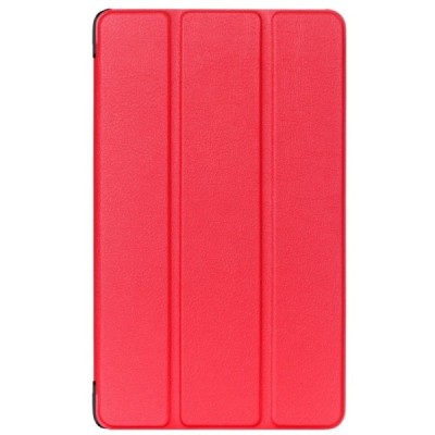 Lenovo Tab4 8 Plus (TB-8704F/N) atverčiamas raudonas odinis dėklas (sulankstomas) / Priedai.lt