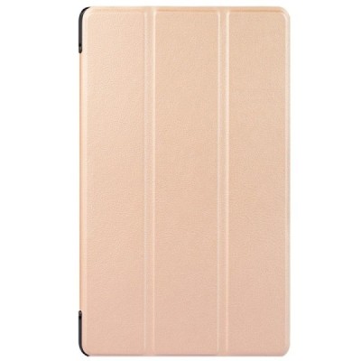 Lenovo Tab4 8 Plus (TB-8704F/N) atverčiamas auksinis odinis dėklas (sulankstomas) / Priedai.lt