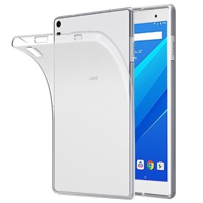 Lenovo Tab4 8 Plus (TB-8704F/N) kieto silikono (TPU) matinis dėklas skaidrus - nugarėlė / Priedai.lt