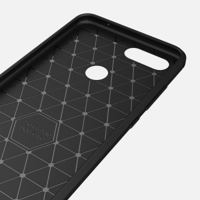 Xiaomi Mi 8 Lite kieto silikono TPU juodas dėklas - nugarėlė / Priedai.lt