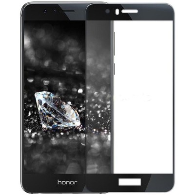 Honor 8 (Huawei Honor 8) „Mocolo“ 9H Tempered Glass sustiprintos apsaugos juodas pilnai dengiantis apsauginis ekrano stiklas 0,2