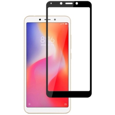 LG G7 ThinQ „Mocolo“ 9H Tempered Glass sustiprintos apsaugos juodas pilnai dengiantis apsauginis ekrano stiklas 0,26 mm / Prieda