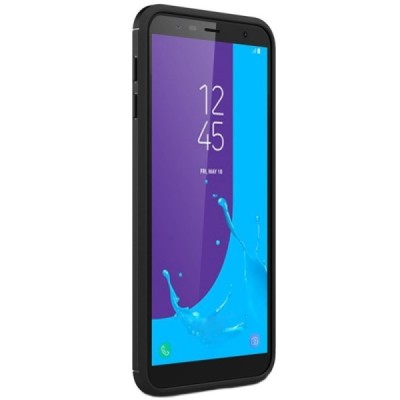 Samsung Galaxy J6+ 2018 (J610) „Carbon“ kieto silikono TPU juodas dėklas - nugarėlė / Priedai.lt