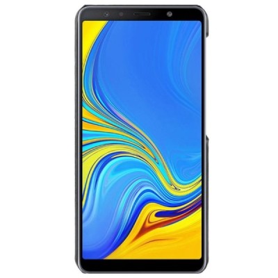 „Litchi“ Skin Leather Samsung Galaxy A7 2018 (A750) juodas plastikinis dėklas - nugarėlė / Priedai.lt