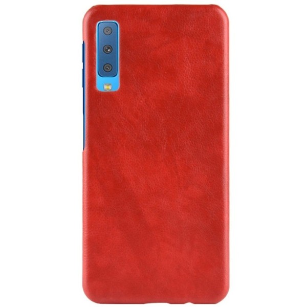 „Litchi“ Skin Leather dėklas - raudonas (Galaxy A7 2018)