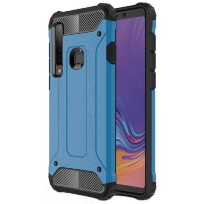 Sustiprintos apsaugos Samsung Galaxy A9 2018 (A9 Star Pro) mėlynas kieto silikono (TPU) ir plastiko dėklas / Priedai.lt