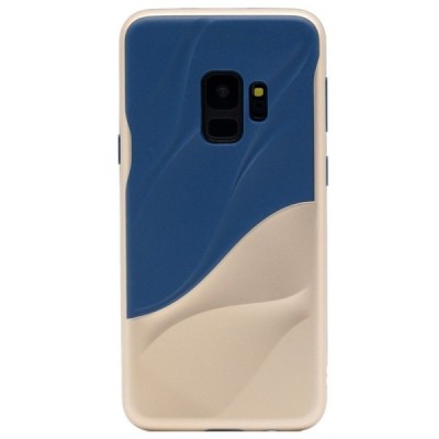„3D“ Wave Pattern Samsung Galaxy S9 (G960) auksinis kieto silikono (TPU) ir plastiko dėklas / Priedai.lt