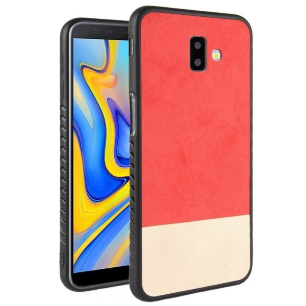 „Bi-Color“ Splicing dėklas - smėlio spalvos / raudonas (Galaxy J6+ 2018)