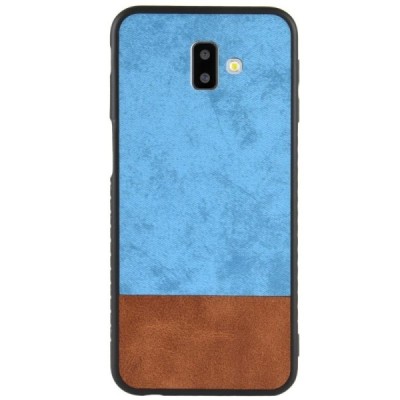 „Bi-Color“ Splicing Samsung Galaxy J6+ 2018 (J610F) rudas, mėlynas odinis dėklas / Priedai.lt
