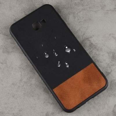 „Bi-Color“ Splicing Samsung Galaxy J4+ (J400F) rudas, juodas odinis dėklas / Priedai.lt