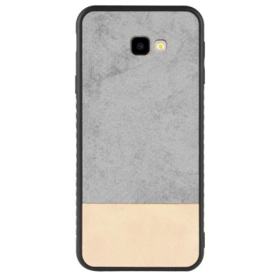 „Bi-Color“ Splicing Samsung Galaxy J4+ (J400F) pilkas, smėlio spalvos odinis dėklas / Priedai.lt