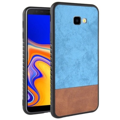 „Bi-Color“ Splicing Samsung Galaxy J4+ (J400F) rudas, mėlynas odinis dėklas / Priedai.lt