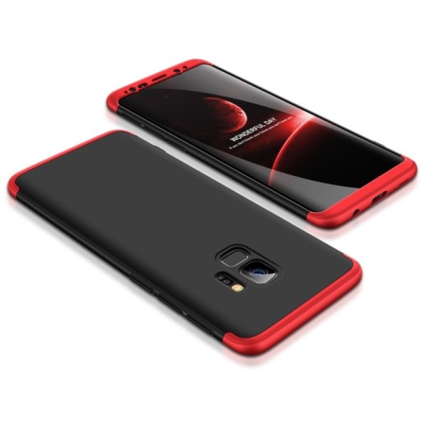Thin Fit 360“ plastikinis dėklas - juodas / raudonas (Galaxy S9)