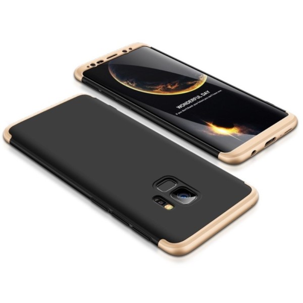 Thin Fit 360“ plastikinis dėklas - juodas / auksinis (Galaxy S9)