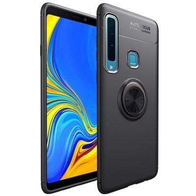 Samsung Galaxy A9 2018 (A9 Star Pro) „FOCUS“ Kickstand kieto silikono TPU juodas dėklas - nugarėlė / Priedai.lt
