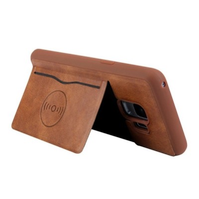 „Kickstand“ Card Holder Samsung Galaxy S9 (G960) rudas odinis dėklas / Priedai.lt