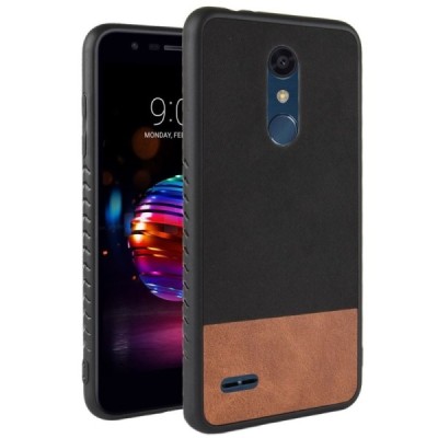 „Bi-Color“ Splicing LG K11 2018 (X410EO) rudas, juodas odinis dėklas / Priedai.lt