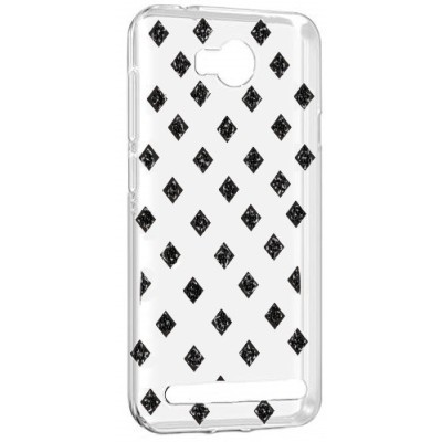 „Rhombus“ raštuotas skaidrus kieto silikono Huawei Y3 II (Huawei Y3 2) dėklas / Priedai.lt