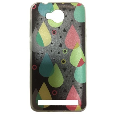 „Drops“ raštuotas juodas kieto silikono Huawei Y3 II (Huawei Y3 2) dėklas / Priedai.lt