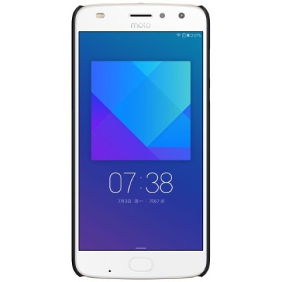Motorola Moto Z2 Play Nillkin Frosted Shield juodas plastikinis dėklas / Priedai.lt