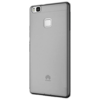 Huawei P9 Lite skaidrus (permatomas) kieto silikono TPU ploniausias pasaulyje pilkas dėklas / Priedai.lt