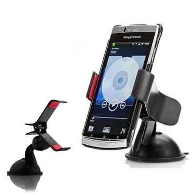 Juodas automobilinis telefono laikiklis / Priedai.lt