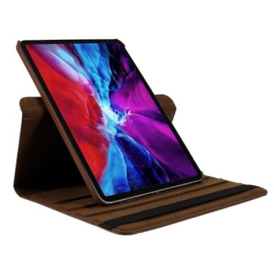 Apple iPad Pro 11 (2018, 1-os kartos) atverčiamas, sukamas 360 laipsnių, rudas odinis dėklas - stovas | Priedai.lt