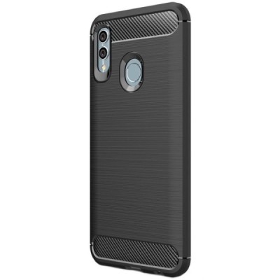 Huawei P smart 2019 (Honor 10 Lite) „Carbon“ kieto silikono TPU juodas dėklas - nugarėlė / Priedai.lt