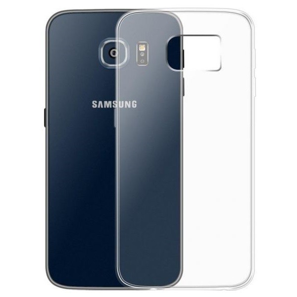 Kieto silikono (TPU) dėklas - skaidrus (Galaxy S6 Edge)