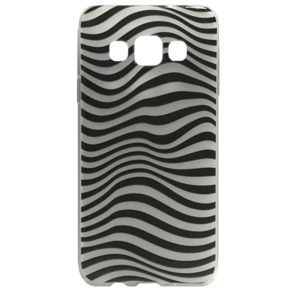 „Zebra“ kieto silikono (TPU) dėklas - juodas (Galaxy A5 2015)