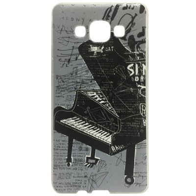 Samsung Galaxy A5 (A500) Piano kieto silikono (TPU) pilkas dėklas - nugarėlė / Priedai.lt