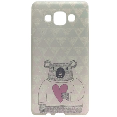 Samsung Galaxy A5 (A500) Bear kieto silikono (TPU) spalvotas dėklas - nugarėlė / Priedai.lt