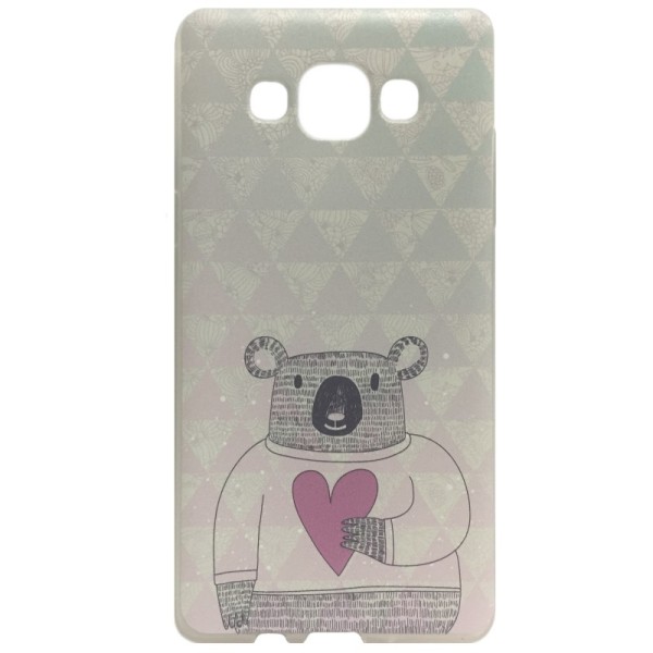 „Bear“ kieto silikono (TPU) dėklas - spalvotas (Galaxy A5 2015)
