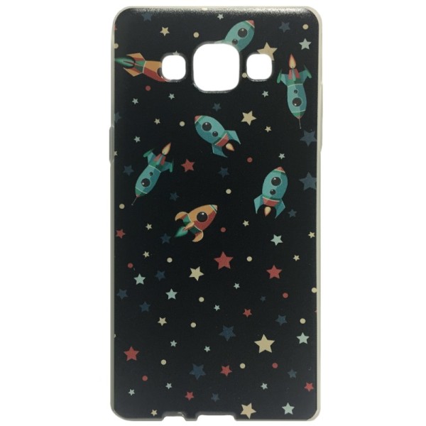 „Rockets“ kieto silikono (TPU) dėklas - juodas (Galaxy A5 2015)