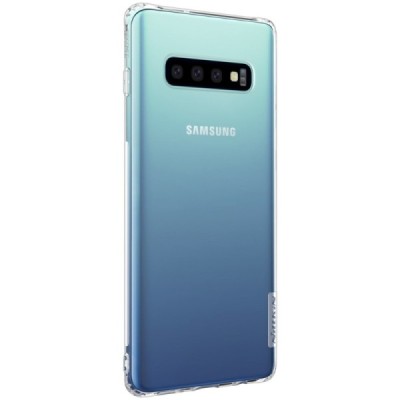 Samsung Galaxy S10 (G973) Nillkin Nature plonas skaidrus (permatomas) silikoninis TPU bespalvis dėklas / Priedai.lt